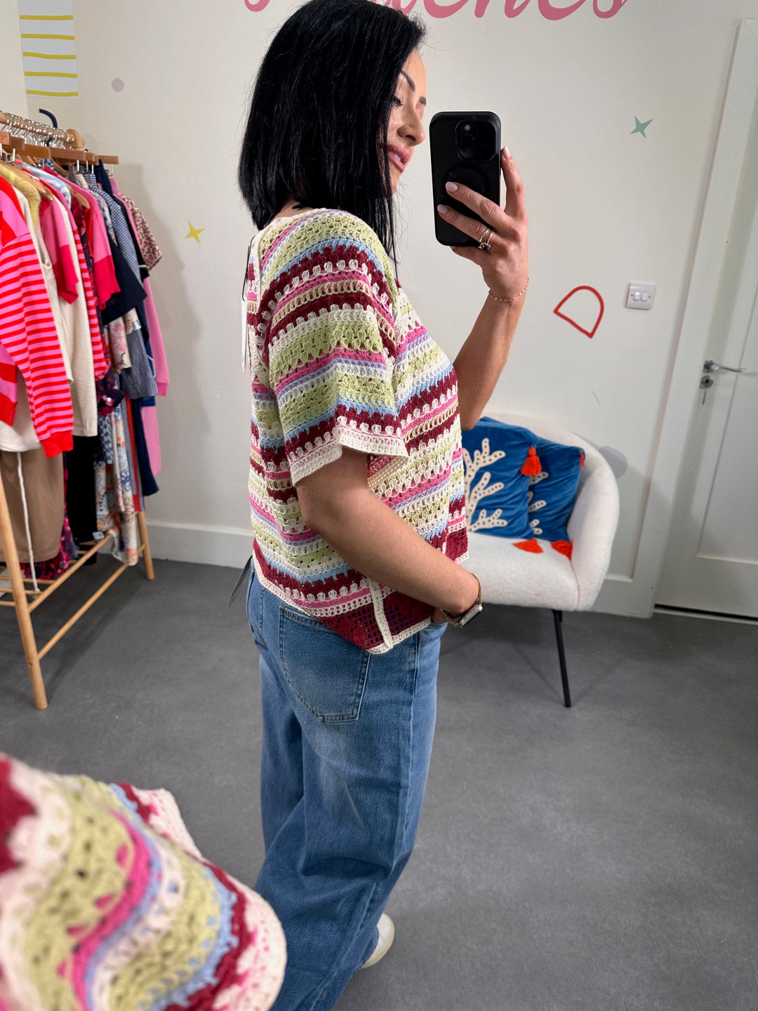 Andie Embroidered T-shirt Ecru