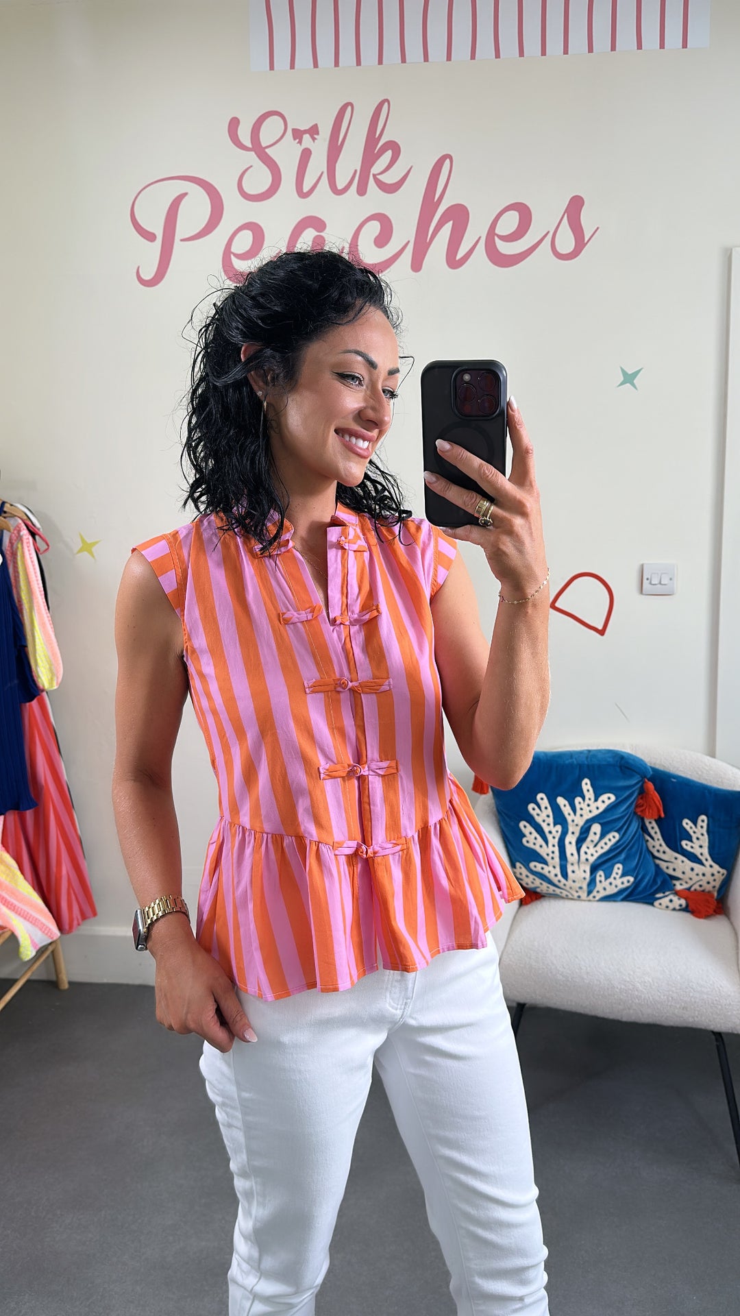 Pink Stripe Blouse