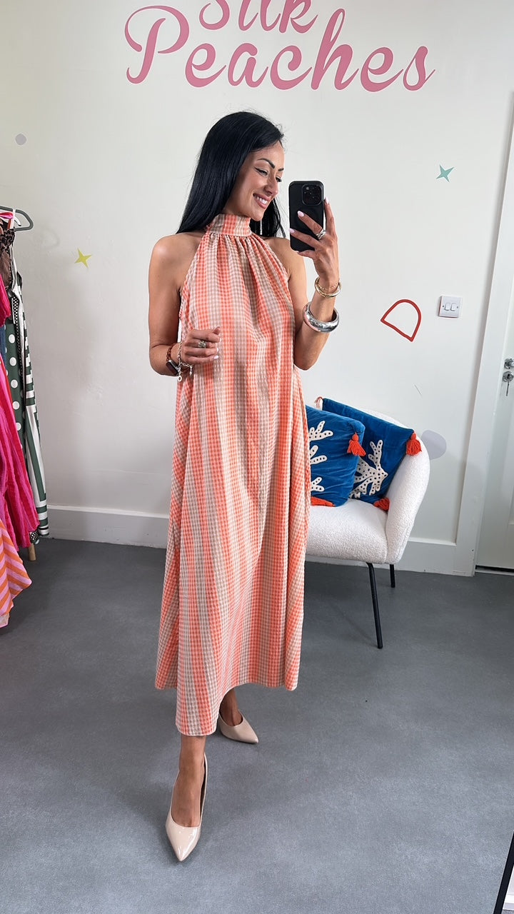 Checkerd Maxi Dress