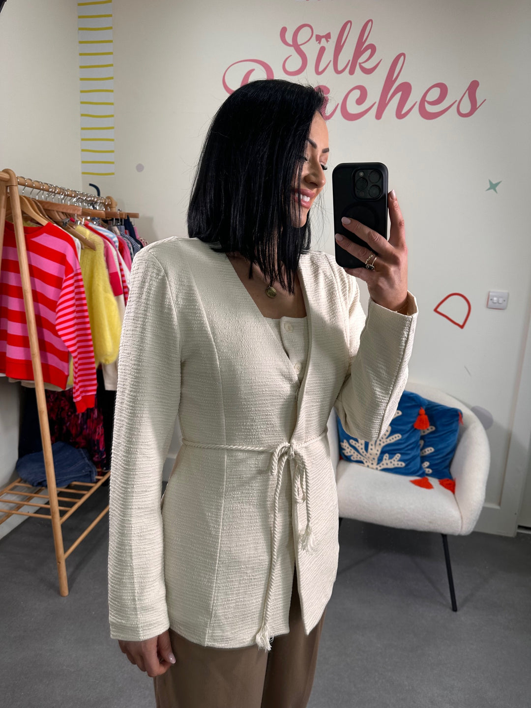 Kate Lumina Soft Blazer Ecru