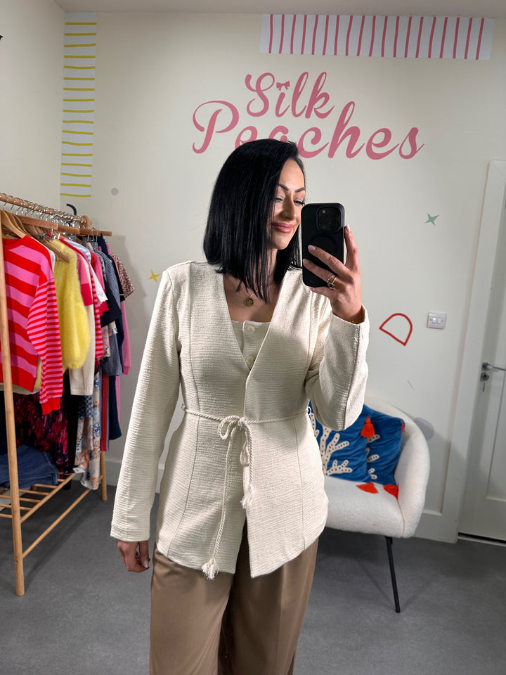 Kate Lumina Soft Blazer Ecru