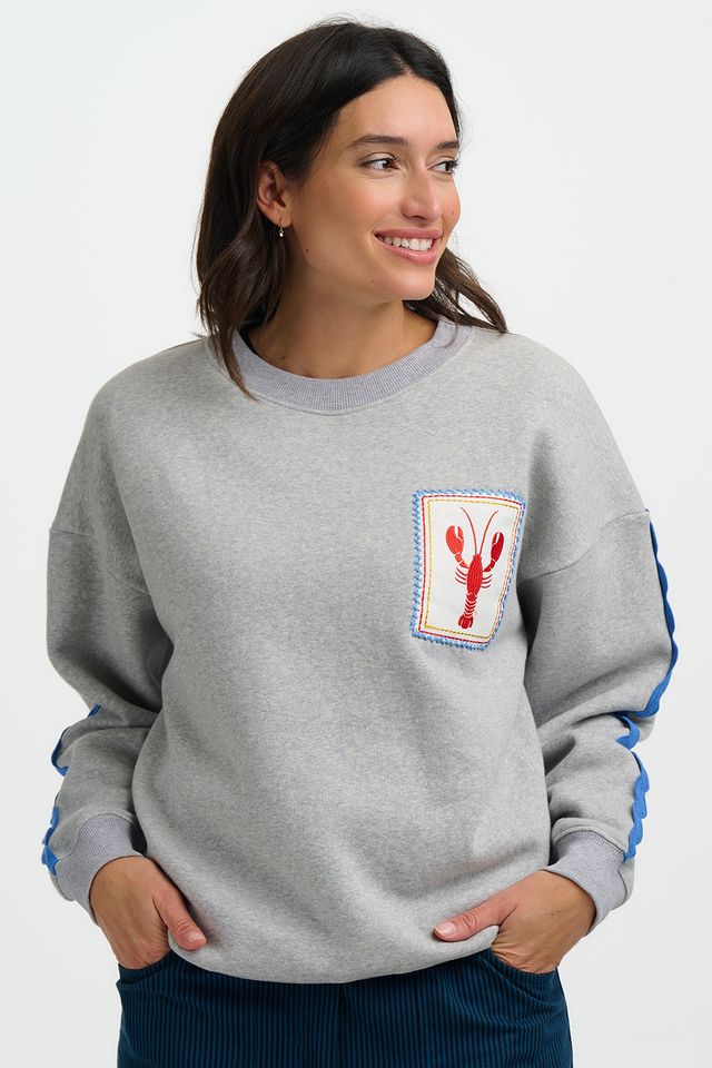 Eadie Relaxed Grey Sweatshirt