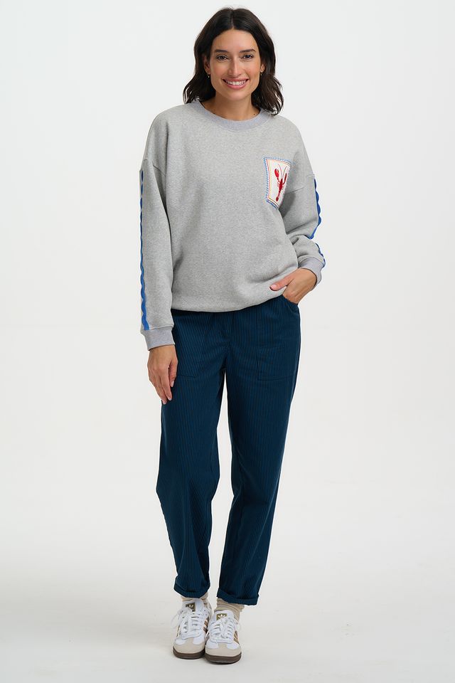 Eadie Relaxed Grey Sweatshirt
