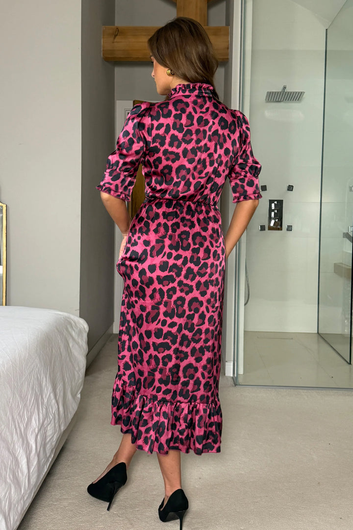 Kirsty Ruffle Leopard Dress