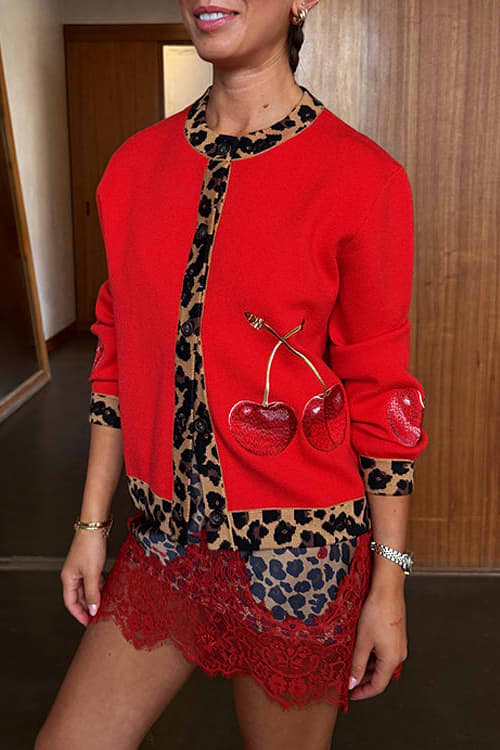 Cherry Holly Cardigan