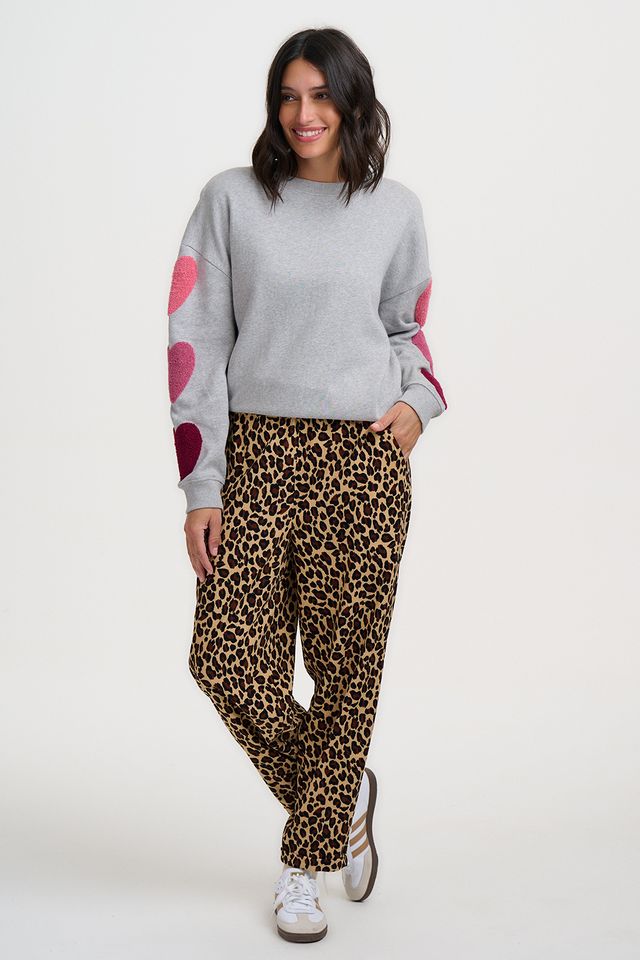 Vonnie Cord Leopard Trousers