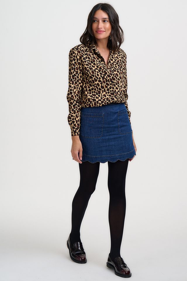 Cicely Cord Leopard Shirt