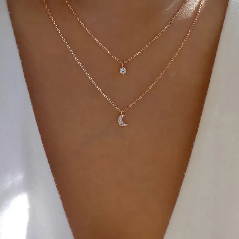 ROSE GOLD MOON NECKLACE