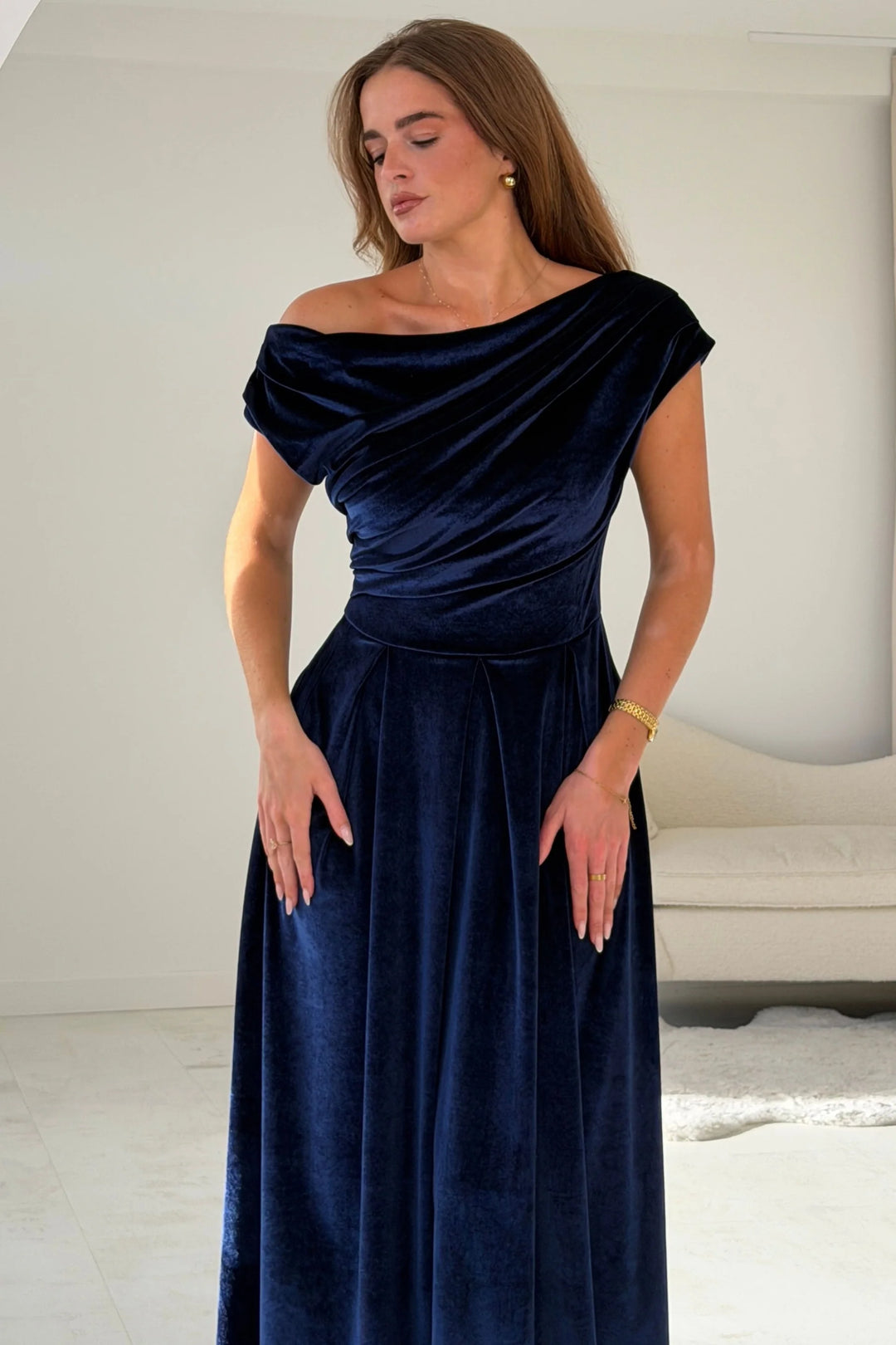 Betty Velvet Indigo Dress