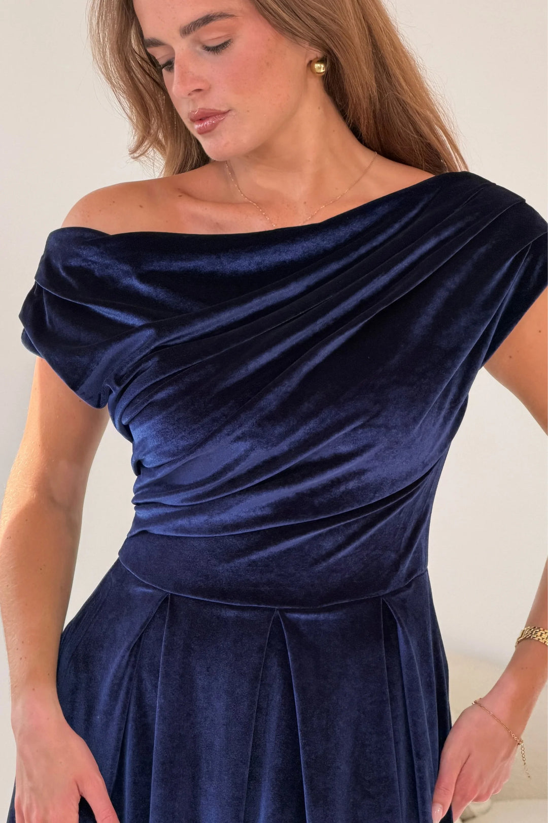 Betty Velvet Indigo Dress