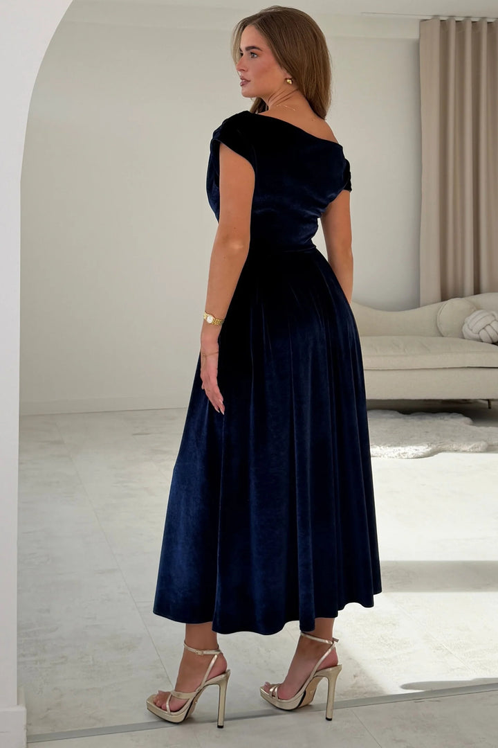Betty Velvet Indigo Dress