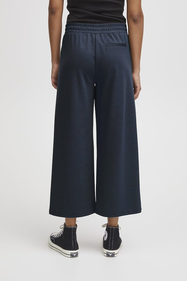KATE NAVY WIDE LEG TROUSERS