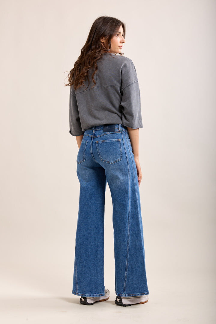 Toxik wide-cut jeans with cutouts