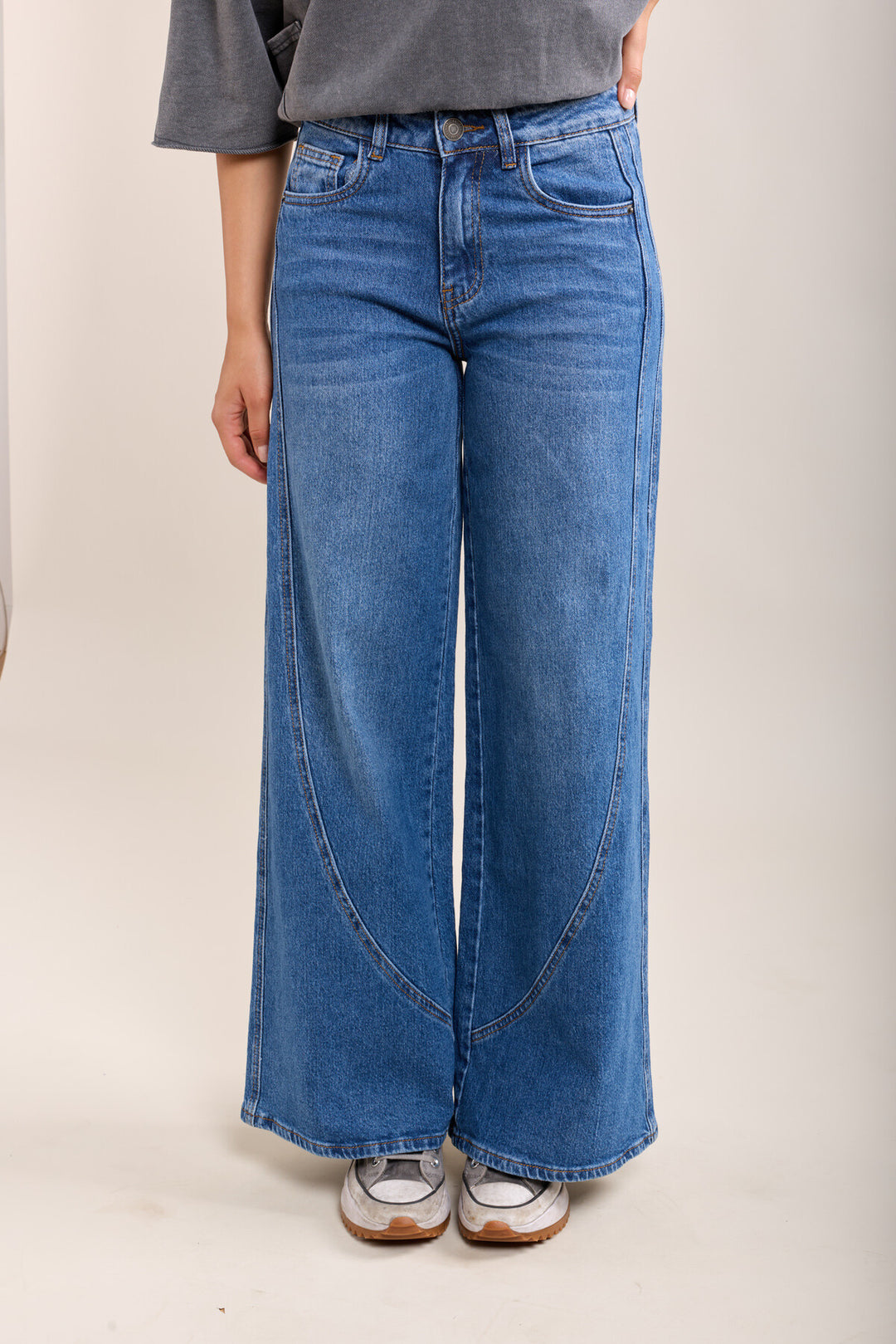 Toxik wide-cut jeans with cutouts