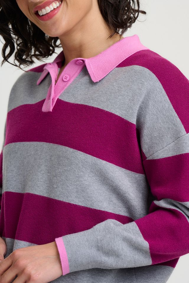 Lana Henley Pink Jumper